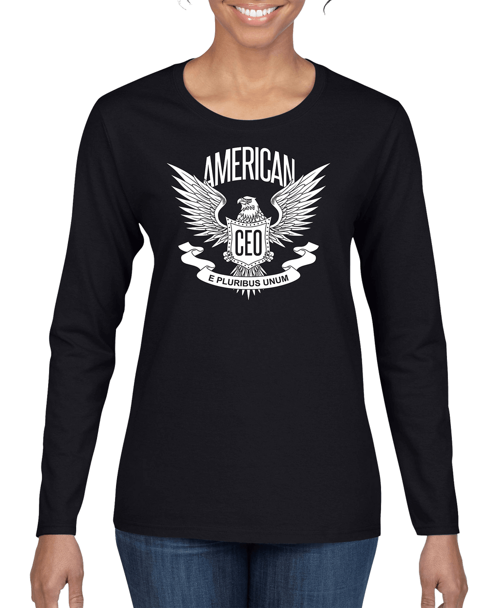 American CEO Patriotic Eagle Women's Long Sleeve Shirt
