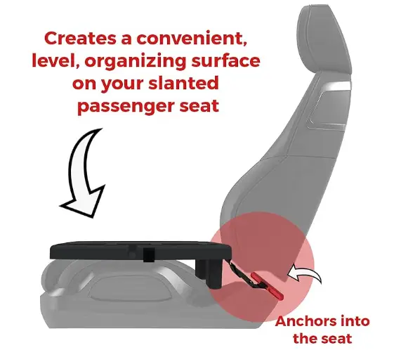 Stupid Car Tray Table With Included Cargo Straps For Car Travel And Vehicle Organization by Stupid Car Tray