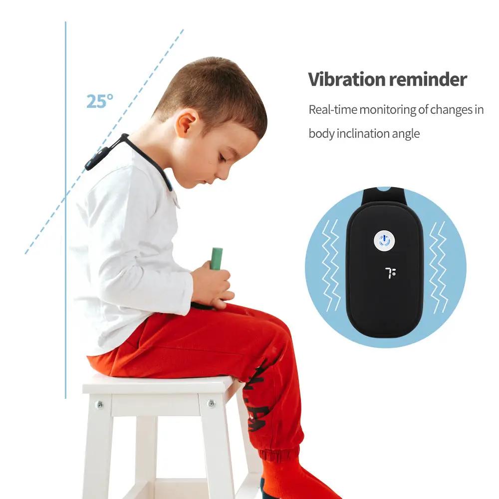 VIP Digital Presence posture corrector, black silicone wearable with vibration reminder for adults and children