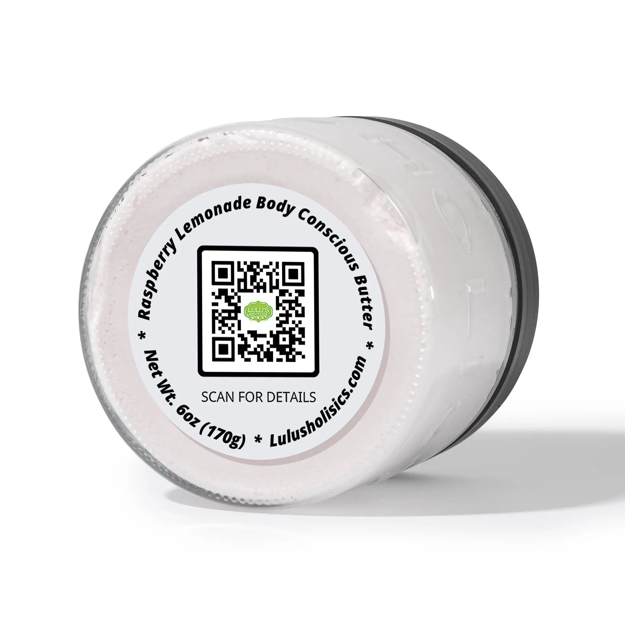 Raspberry Lemonade Whipped Body Butter by Lulu's Holistics, pink, 6 oz tub