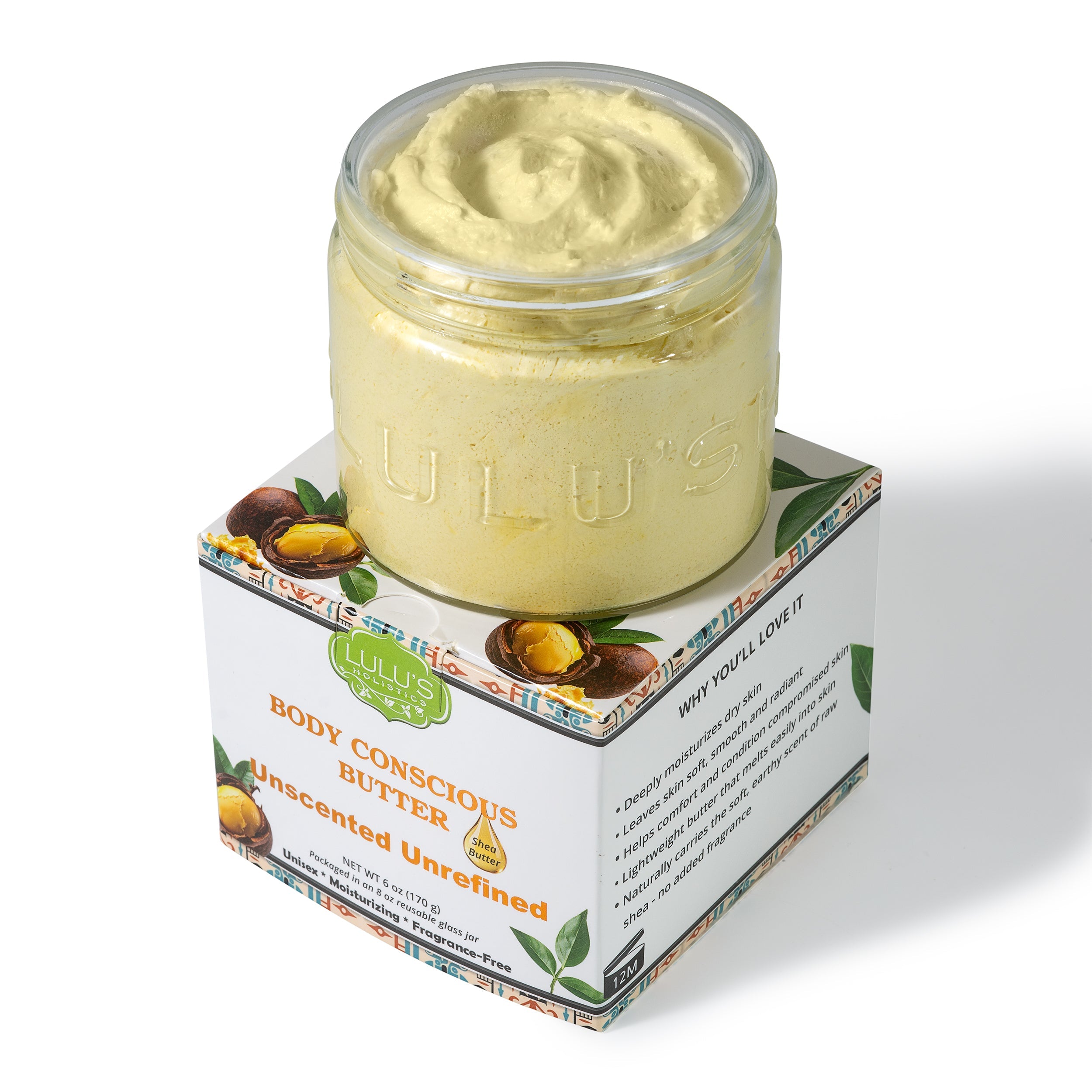 Unrefined Unscented Whipped Body Butter – Pure, Balanced Moisture