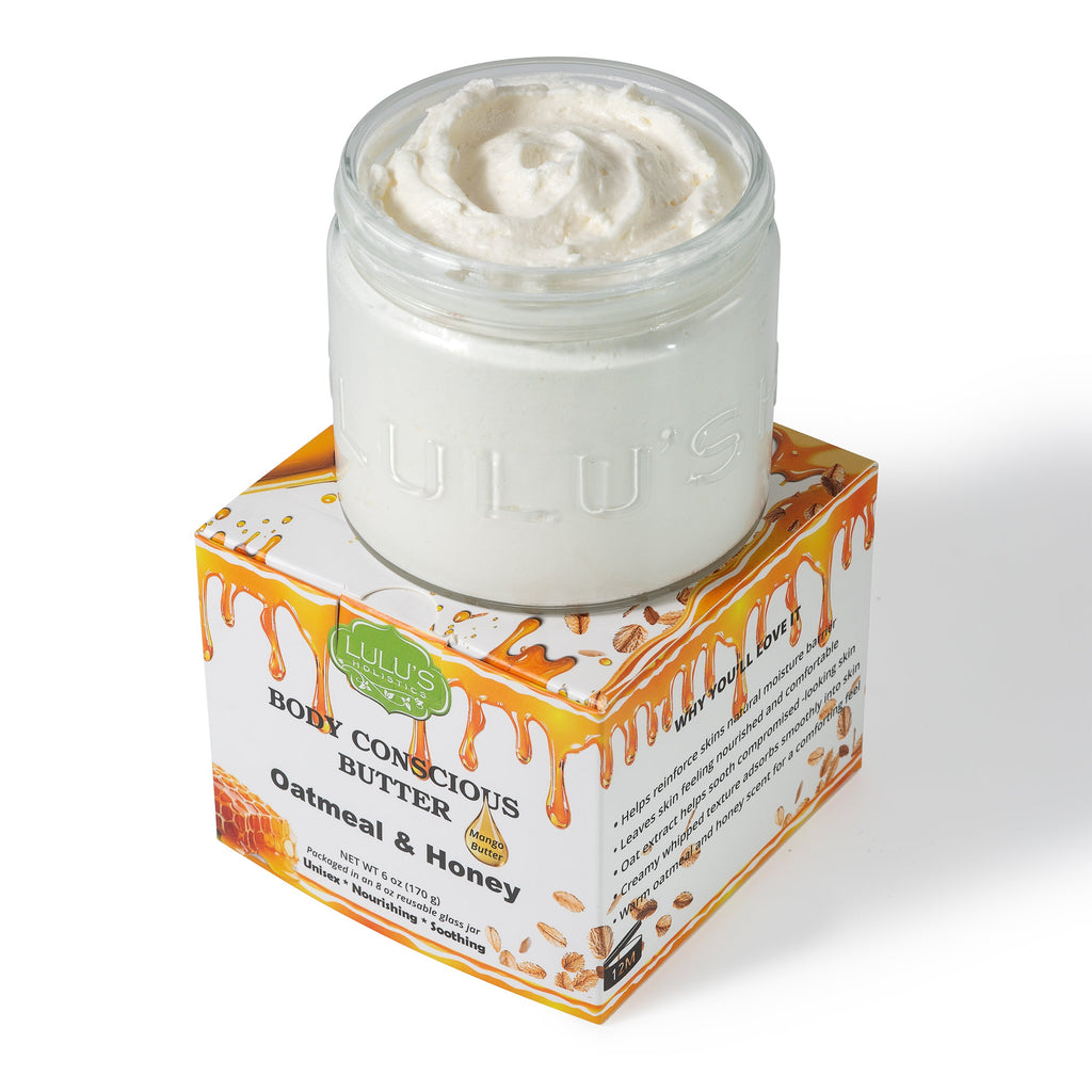 Oatmeal & Honey Whipped Mango Body Butter – Non-Greasy, Gentle Hydration