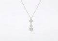 Sterling silver lotus unalome pendant necklace.