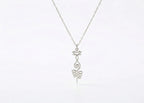 Sterling silver lotus unalome pendant necklace.