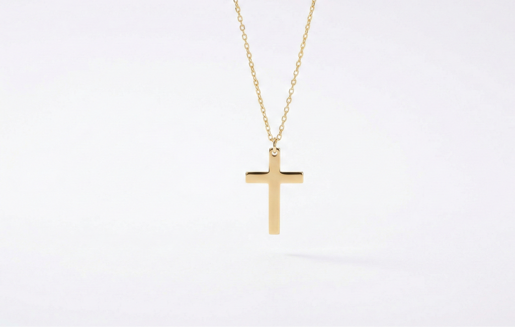 Radiant Faith Cross Necklace in Silver, Gold and Rose