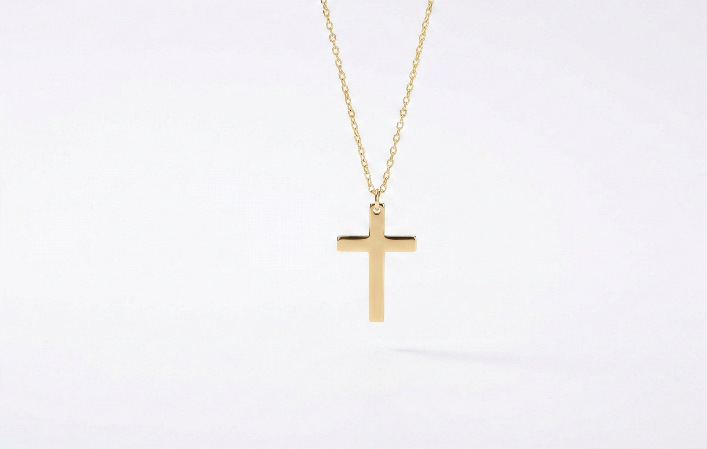 Radiant Faith Cross Necklace in Silver, Gold and Rose