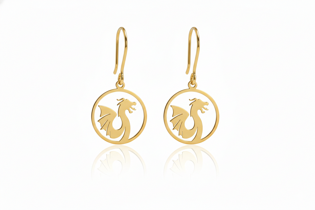 Dragonfly Jewelry Sterling Silver Dragon Dangle Earrings – Celebrate Chinese New Year in Style