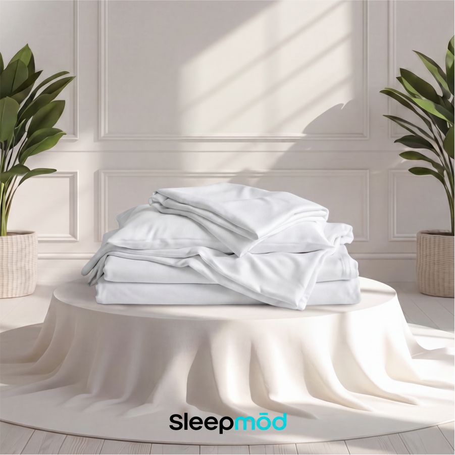 Eucalyptus lyocell cooling bed sheet set.