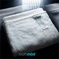 Luxury Organic Bath Mats Four Pack, white bath mats by ecobrands with bathmod watermark