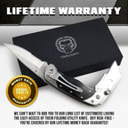 Holtzman's Gorilla Survival folding utility knife with dual blades and belt clip gift set