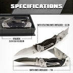Premium folding utility knife gift set by Holtzman's Gorilla Survival with heavy-duty dual blades and belt clip