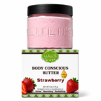 Lulu's Holistics strawberry and dragon fruit whipped mango body butter.