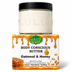 Lulu's Holistics oatmeal and honey whipped mango body butter.
