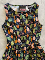 Woodland Midi Dress in Navy