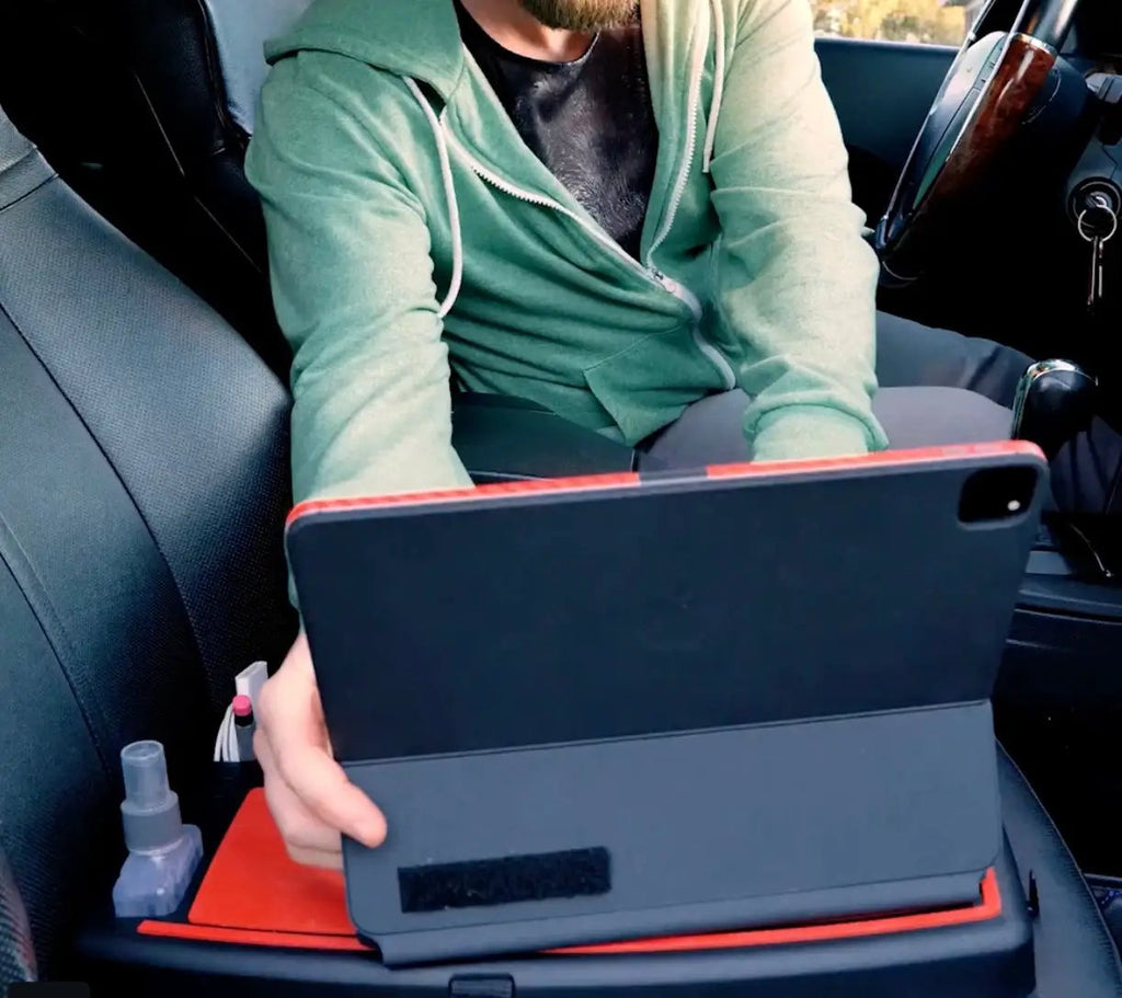 Stupid Car Tray Table With Included Cargo Straps For Car Travel And Vehicle Organization by Stupid Car Tray