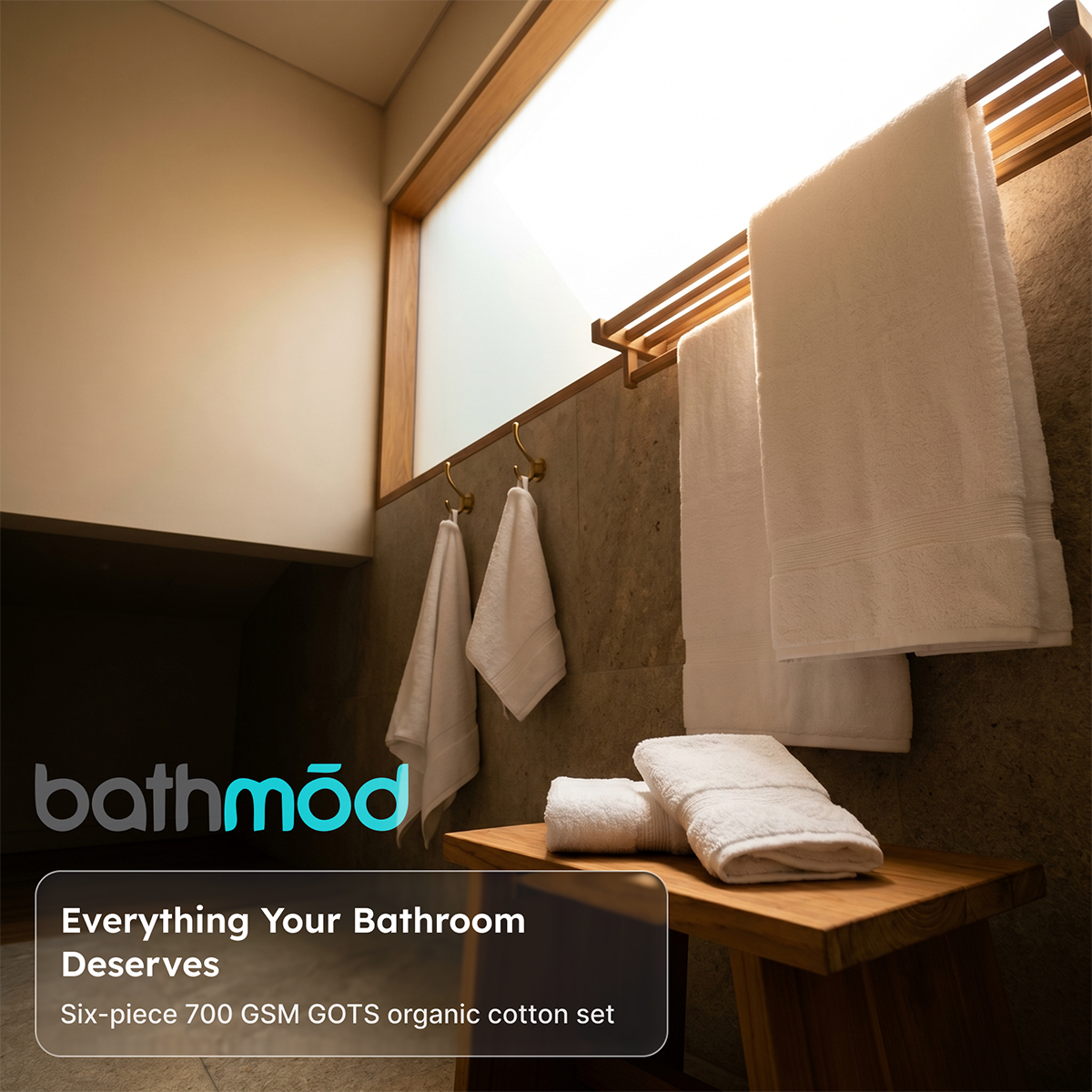 Luxury Organic Bath Six Piece Towel Set | Soft, Plush, Eco-Friendly Towels