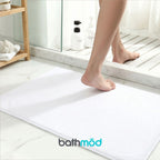 Luxury Organic Bath Mats by bathmod, white mat from ecobrands Four-Pack