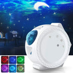Laser star and nebula cloud projector, white unit.
