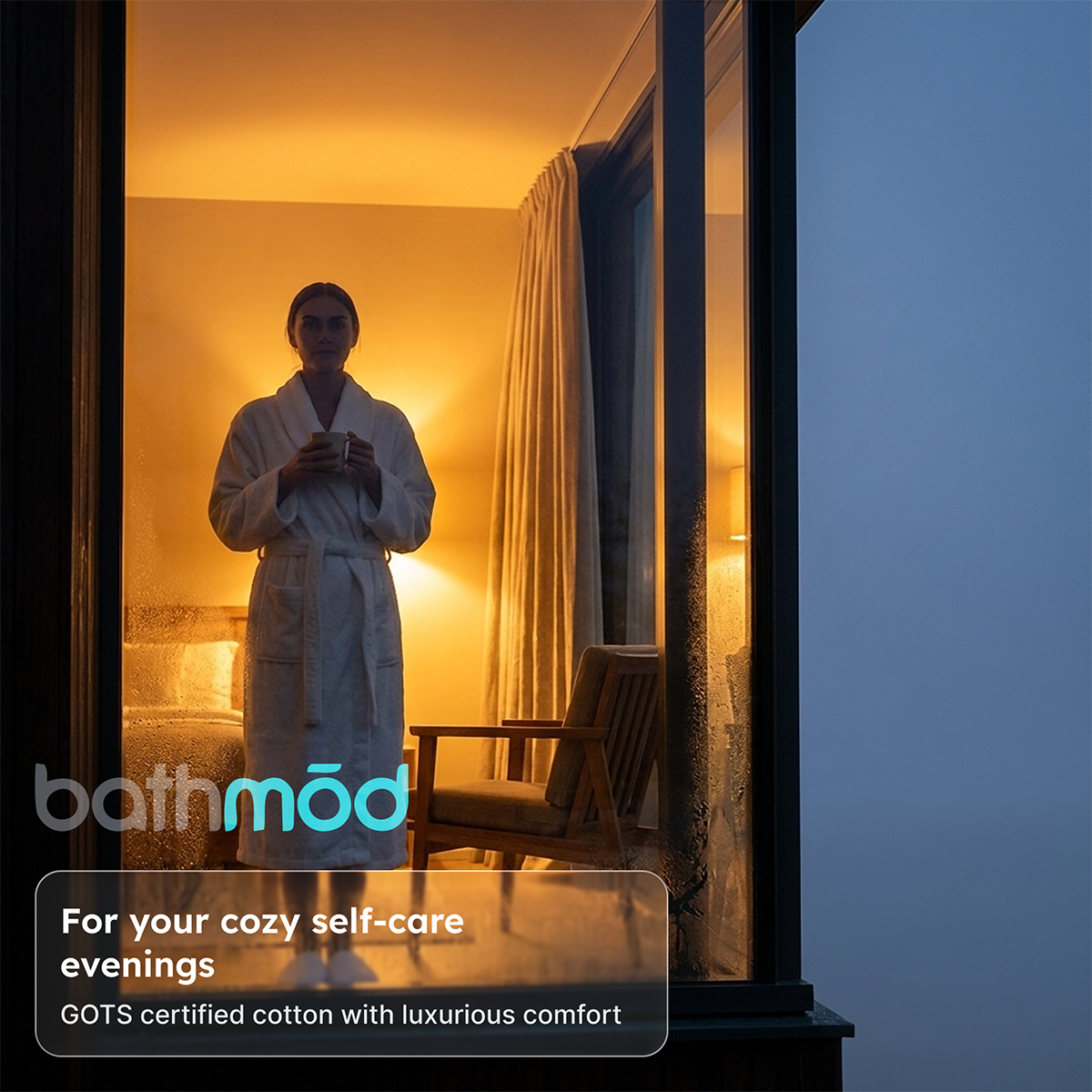 Luxury Organic Bathrobe & Slipper Set