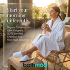 Luxury Organic Bathrobe & Slipper Set