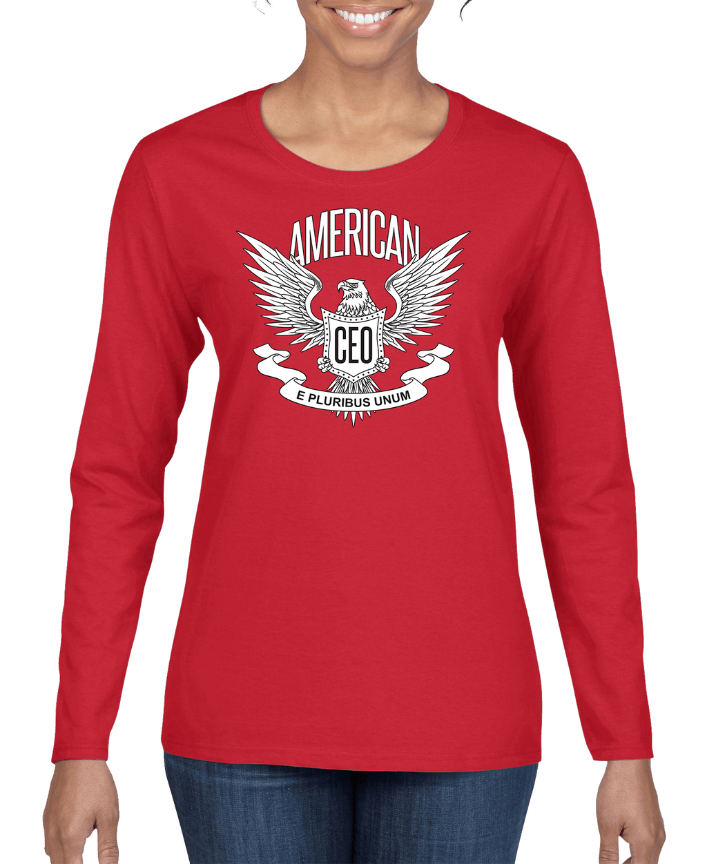 American CEO Patriotic Eagle Women's Long Sleeve Shirt