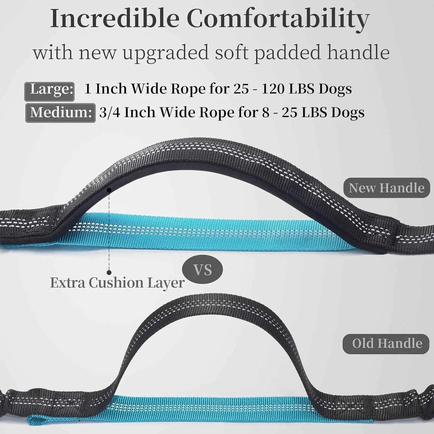 Walk Free: Hands-Free Dog Leash with Zipper Pouch by Dabfavshop, black nylon with teal inner strap (two handle options)