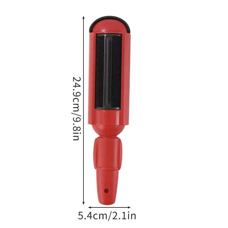 Stevvex Pet Hair Remover Brush with Self-Cleaning Base, red double-sided lint brush