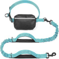 Walk Free Hands-Free Dog Leash with Zipper Pouch by Dabfavshop, turquoise strap and black pouch