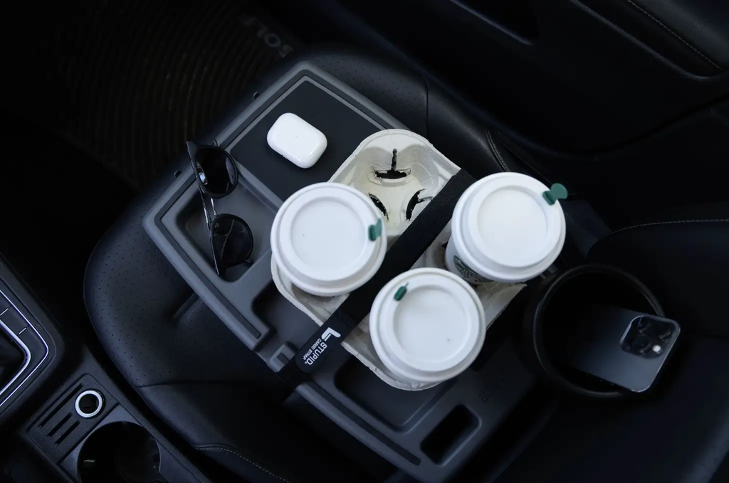 Stupid Car Tray Table With Included Cargo Straps For Car Travel And Vehicle Organization by Stupid Car Tray