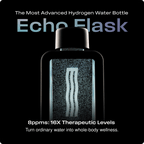 Echo Flask hydrogen water bottle by Echo Water; black frame with blue-tinted panel.