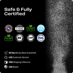 Echo Water ECHO Flask Hydrogen Water Bottle with multiple certification badges