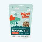 West Paw trout and beef Rawbiotic Bites dog food topper.