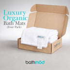 Luxury Organic Bath Mats four-pack in white by bathmod