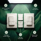 Luxury Organic Bath Six Piece Towel Set | Soft, Plush, Eco-Friendly Towels