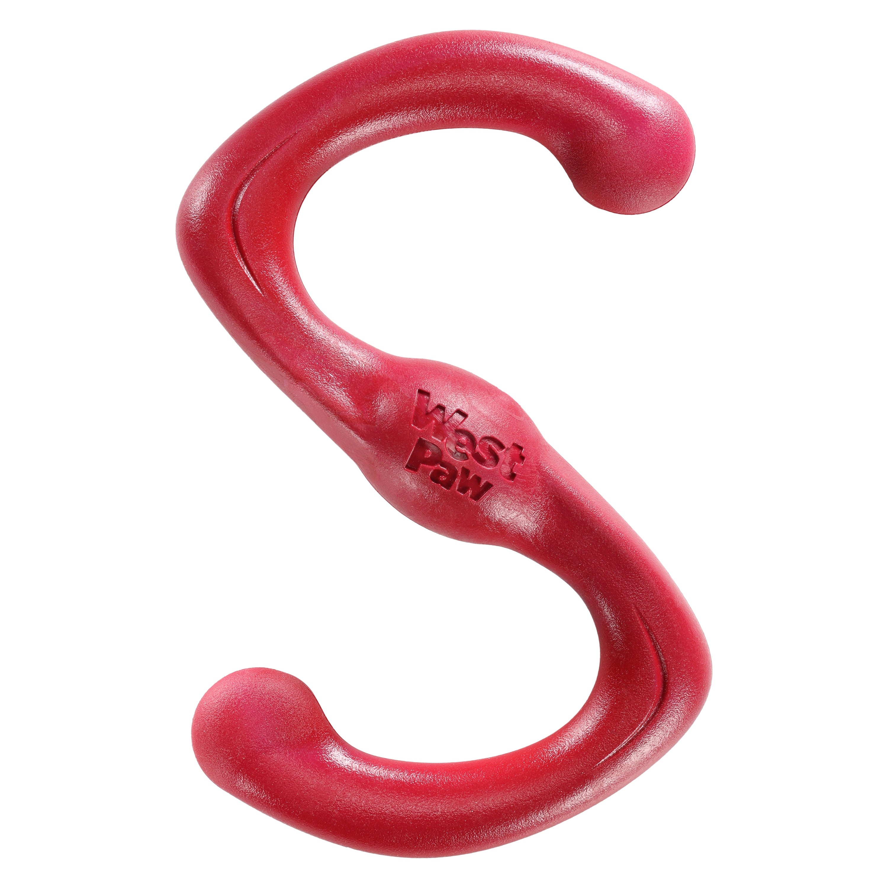 Large Bumi Ruby dog tug toy in ruby red.