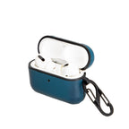 Blue full-grain leather case for AirPods Pro.