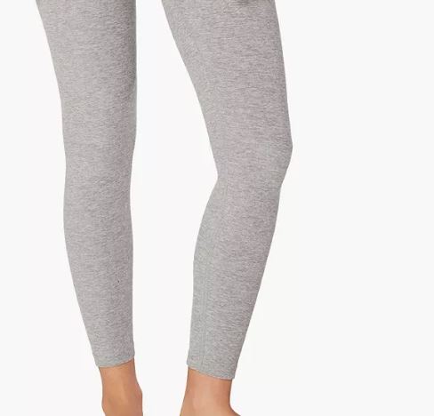 Silver grey alpaca leggings, detail view.