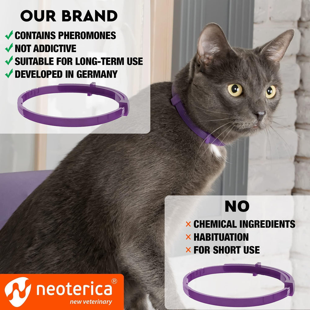 Cat Calming Collar Pheromone Anti Anxiety Relief for Cats by STATESIDE NOVA