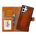 Buffalo detachable leather wallet case for Samsung Galaxy S23.