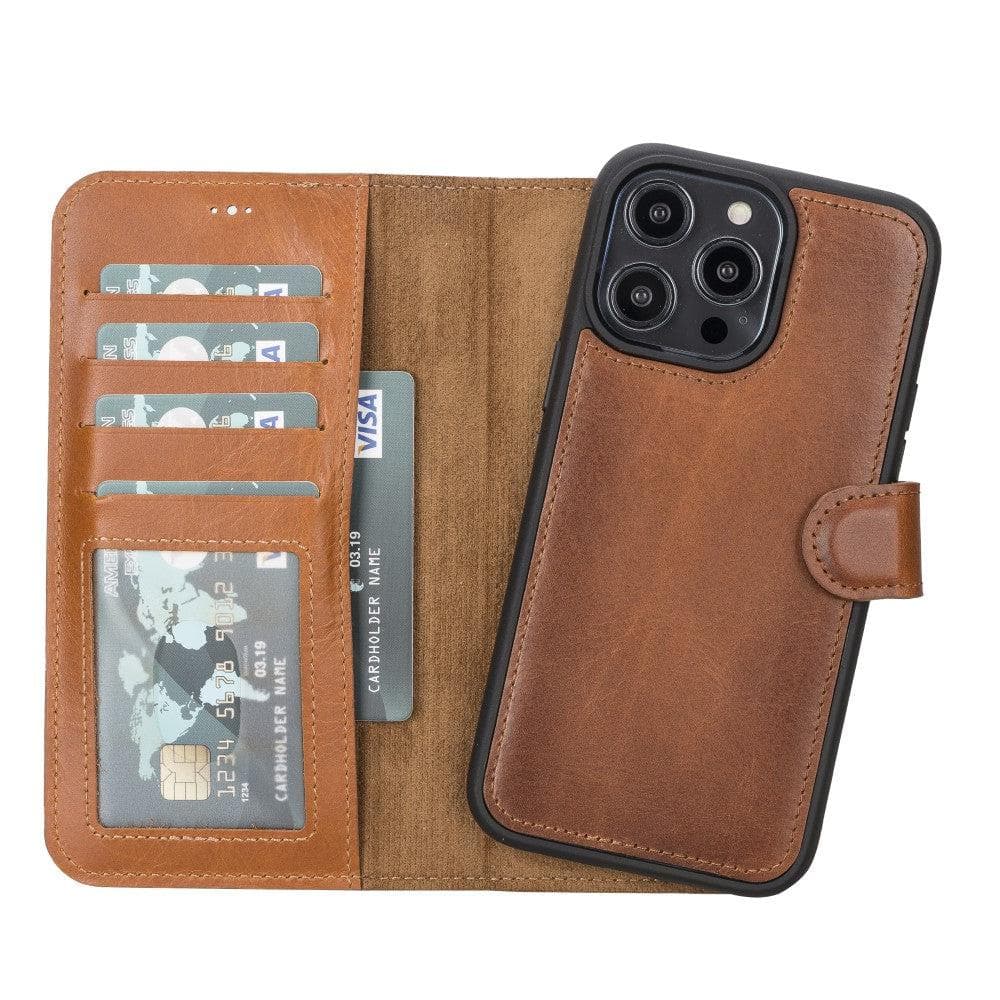 TORONATA Casper MagSafe leather wallet case for iPhone 13.