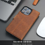 Casper Leather iPhone 15 Pro Max Wallet Case | Detachable MagSafe Compatible RFID Protection