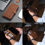 Casper Leather iPhone 15 Pro Max Wallet Case | Detachable MagSafe Compatible RFID Protection