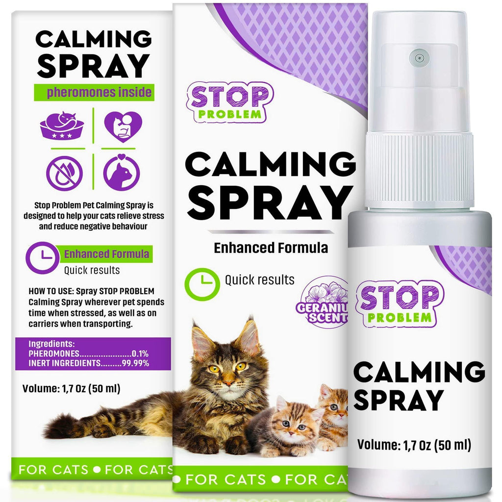 Calming Pheromone Spray Scratch Deterrent For Cats Travel Stress Relief by STATESIDE NOVA