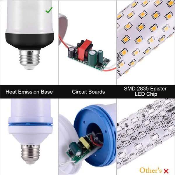 E27 LED Flame Effect Light Bulb by DailySale for Indoor Lighting; SMD 2835 LED chip