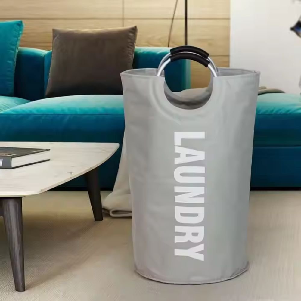 Heavy Duty Fabric Laundry Basket With Aluminum Handle by STATESIDE NOVA