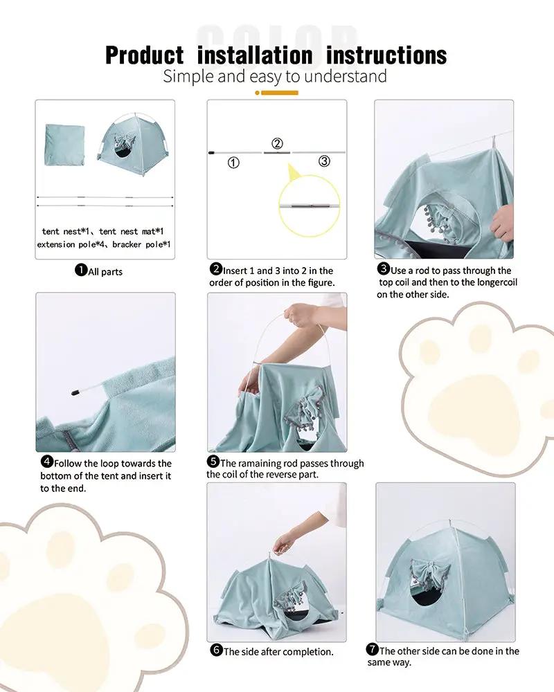 Comfy Calming Pet Tent Bed for Small Dogs and Cats by Furr Baby Gifts, teal color.