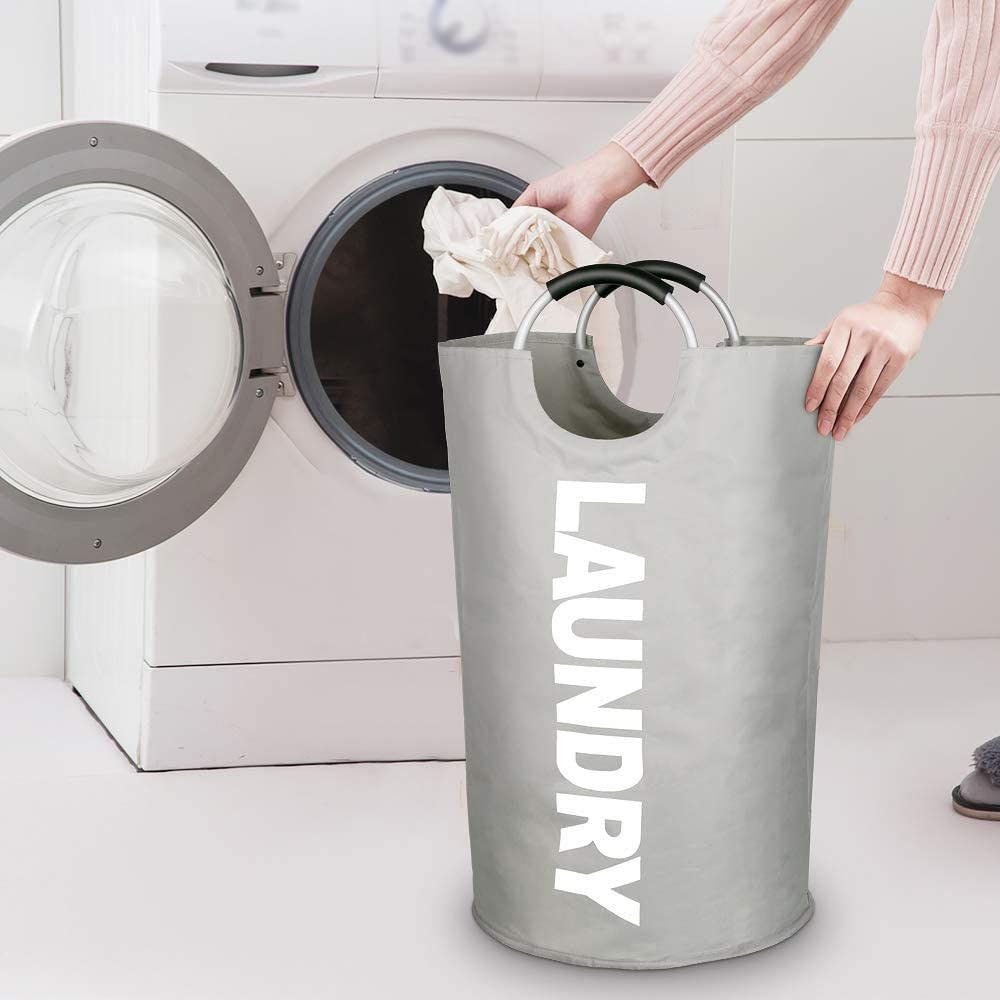 Heavy Duty Fabric Laundry Basket With Aluminum Handle by STATESIDE NOVA