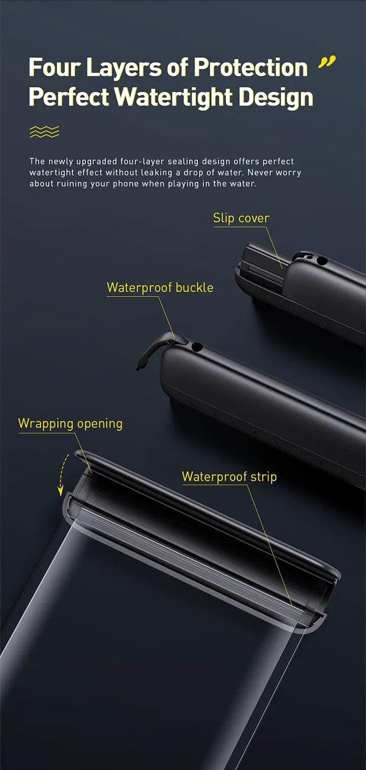 Floating waterproof phone bag by Stevvex for swimming, 7.2-inch pouch with four-layer protection.