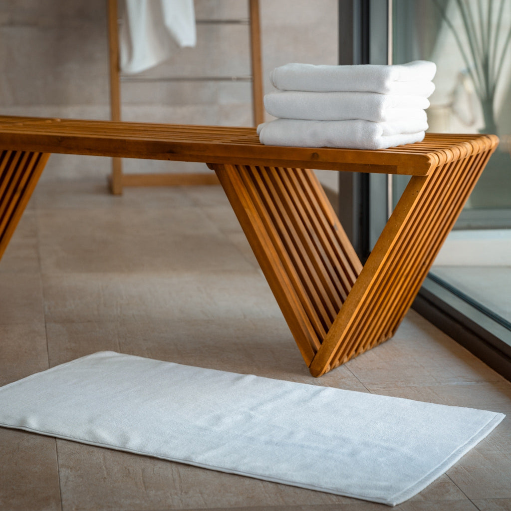 Luxury Organic Bath Mats (4-pack) ecobrands®, white cotton