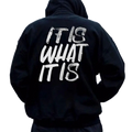 Men's It Is What It Is Distressed Hoodie - clean cutout